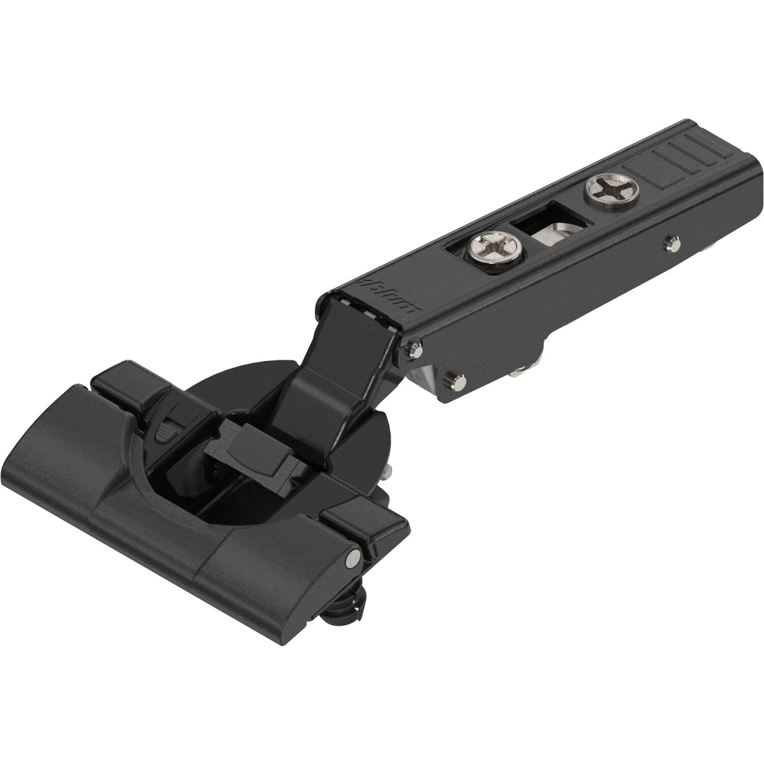 Blum Clip Top 110° Topfband Blumotion Eckanschlag ONYX schwarz, Topfbefestigung: werkzeuglos (Inserta)